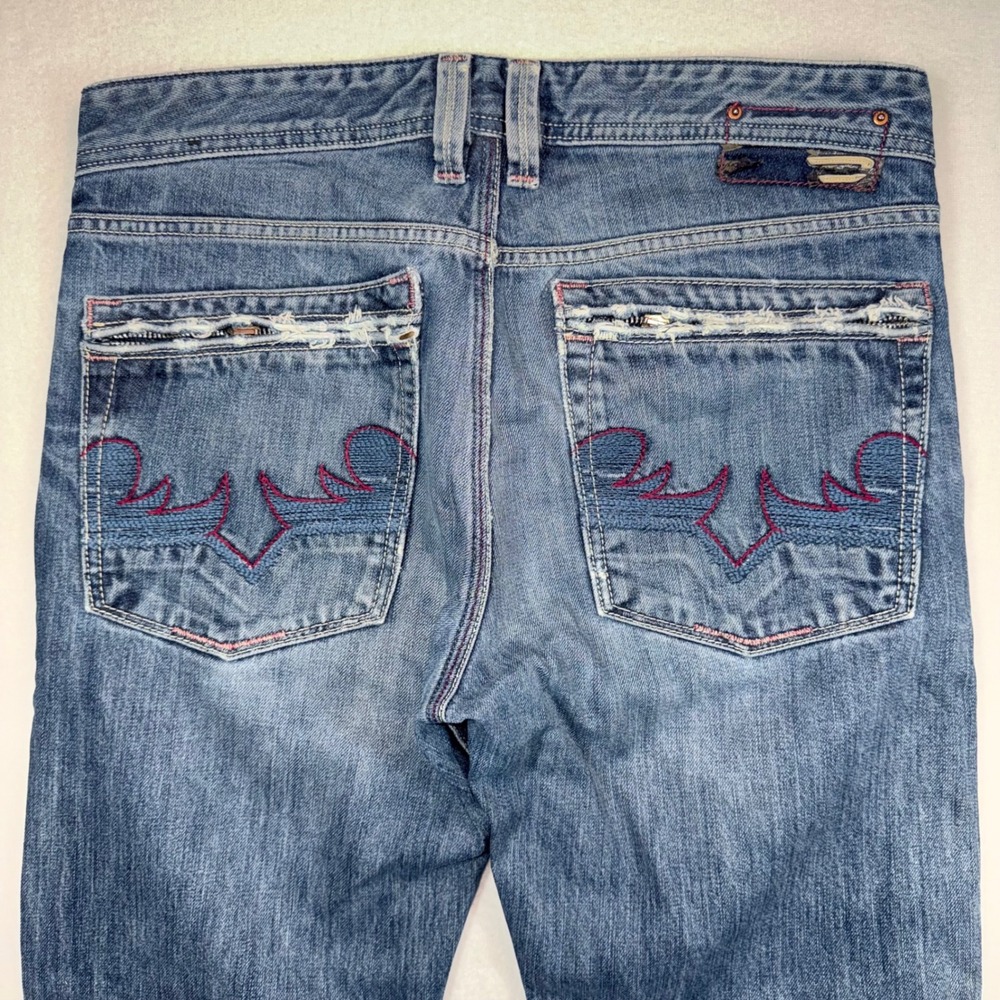 Diesel Jeans Mens 31x28 Yarick‎ Straight Distressed Repaired Hemmed Italy